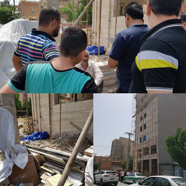 مرگ یک کارگر ساختمانی بر اثر سقوط از ساختمان ۶ طبقه در اهواز مرگ یک کارگر ساختمانی بر اثر سقوط از ساختمان ۶ طبقه در اهواز