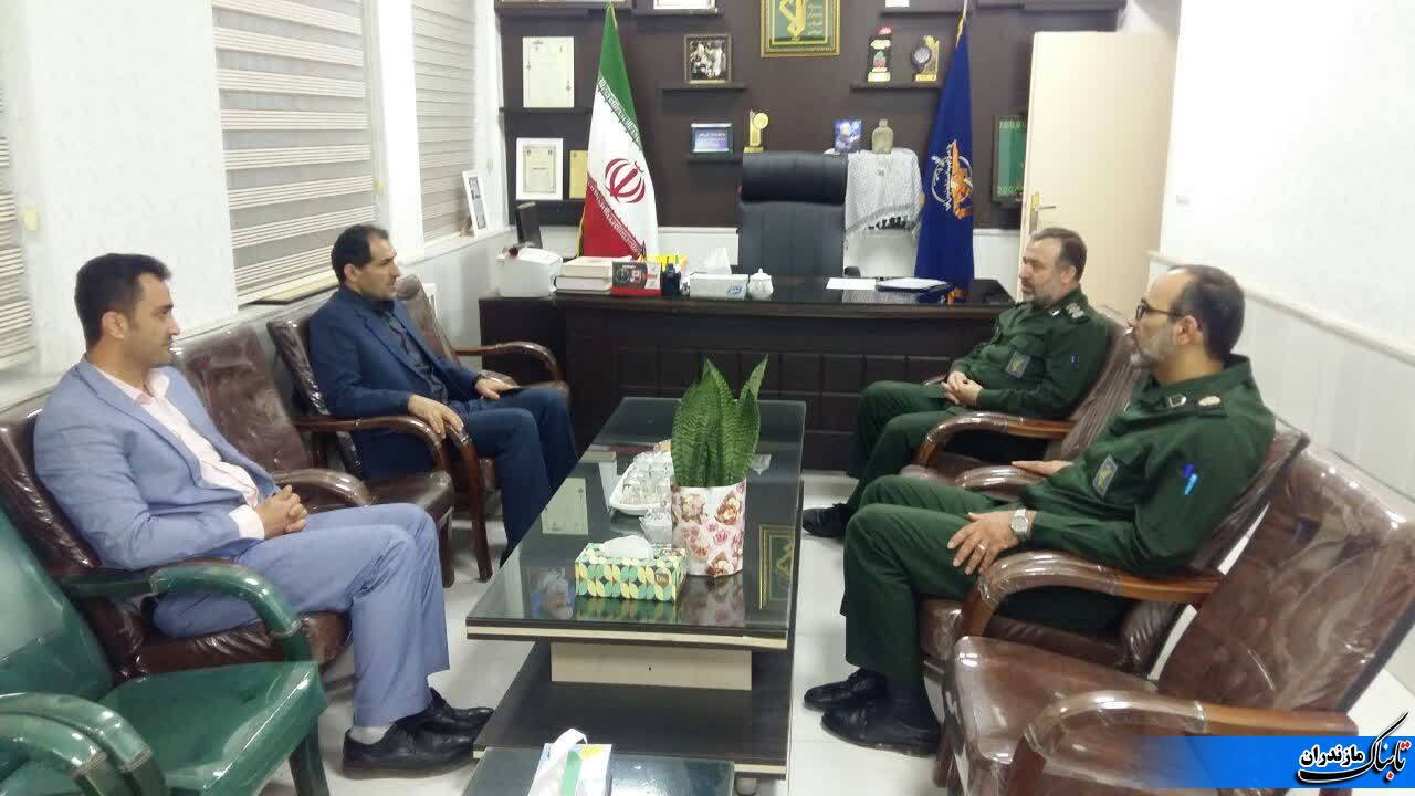 مديرعامل نيروگاه نکا با فرمانده سپاه شهرستان نكا دیدار کرد