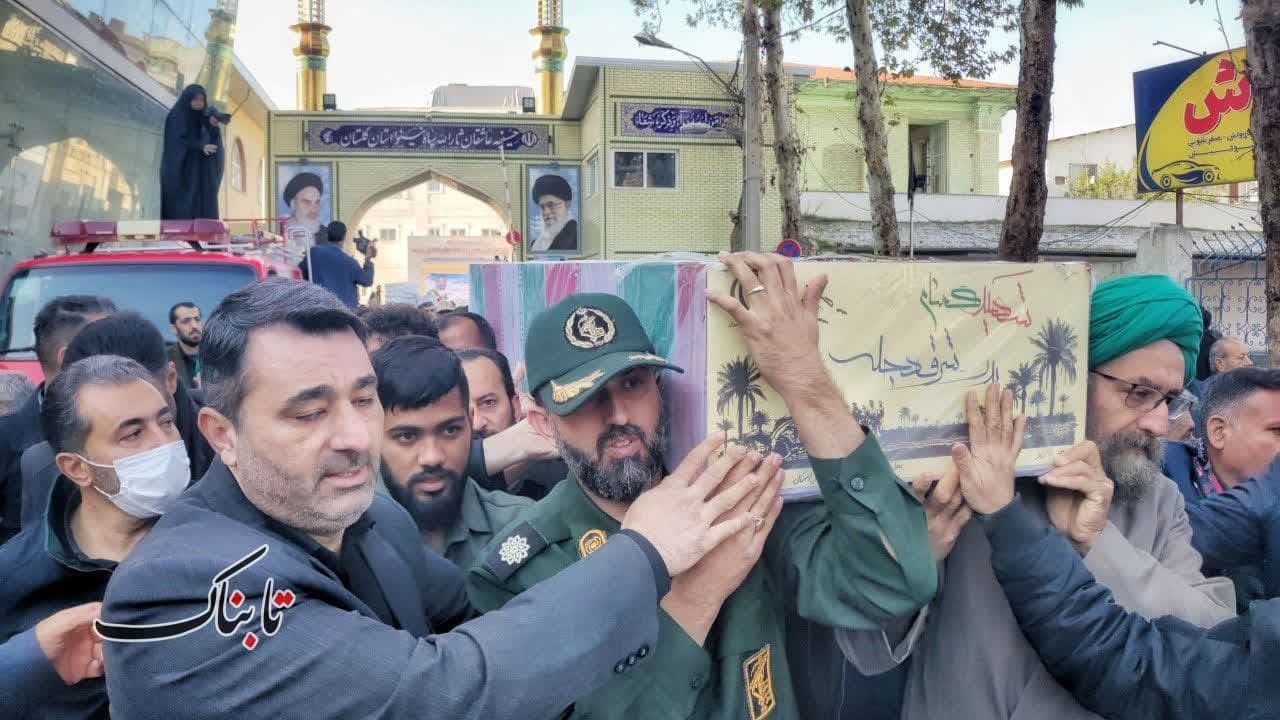 تصاویر تشییع و خاکسپاری لاله های زهرایی در مرکز گلستان