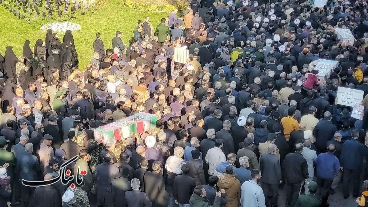 تصاویر تشییع و خاکسپاری لاله های زهرایی در مرکز گلستان