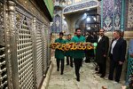 گل‌آرایی مضجع شریف بانوی کرامت همزمان با سالروز ورود به قم + عکس